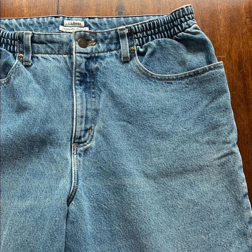 VTG LL Bean Flannel Lined Original Fit/Relaxed Jeans Size 14 - Picture 6 of 12